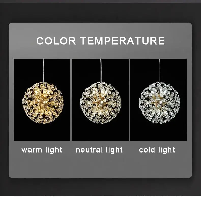 Modern Crystal Led Ceiling Pendant Lamps Home Decoration Hanging Light Fixture Dining Room Bedroom Living Room Chandelier Lustre