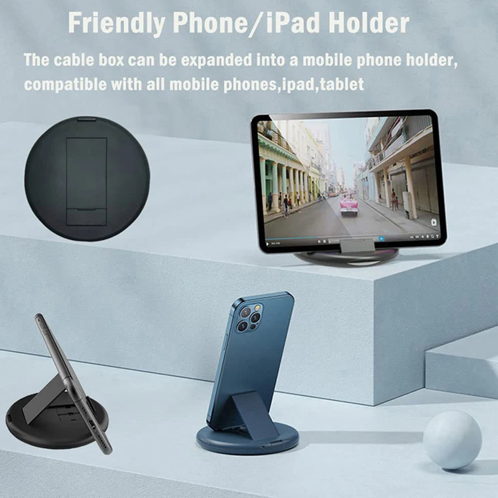 6 in 1 Circle Box Multi Usb Charging Adapter Cable Kit USB Charge Cable Travel Adapters For Traveling