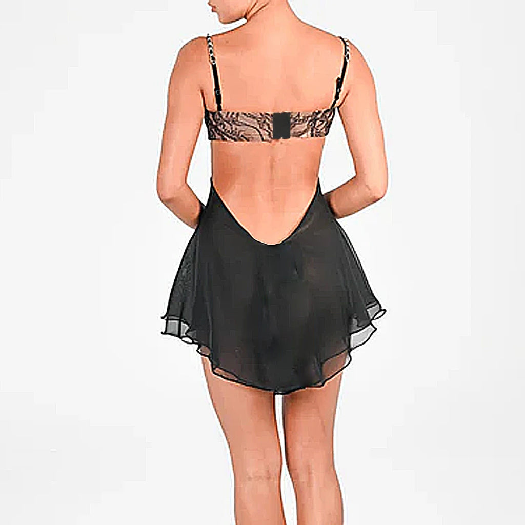 et Ellolace Sexy Adult Female dress shoulder Straps Backless Fancy Cut Out on Sides Bra Women Tutu Organza Outfit