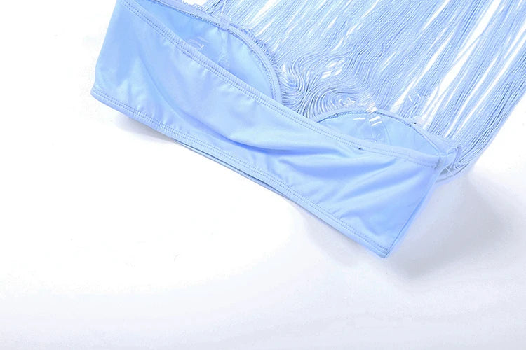 Nibber Club Long Tassel Camisole Women Invisible Straps Summer New Trend Hipster Beach Vacation Matching Fashion Sexy Tank Tops