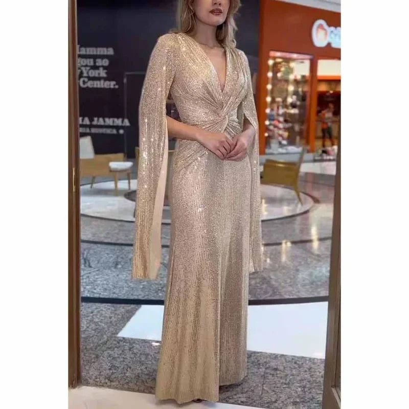 New Fashion Hot Selling Autumn and Winter New Party Sequin Personalized Dress INS Casual Loose Temperament Lady Dress