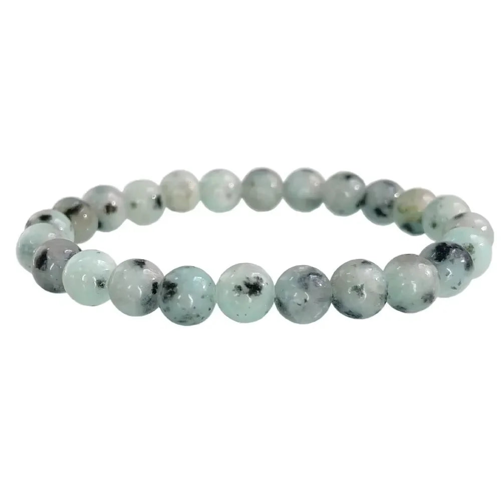 Natural Stone Round Beads Bracelet Rose Quartz Chakra Healing Crystal Elastic Stretch Bangle For Women Men Jewelry Gift