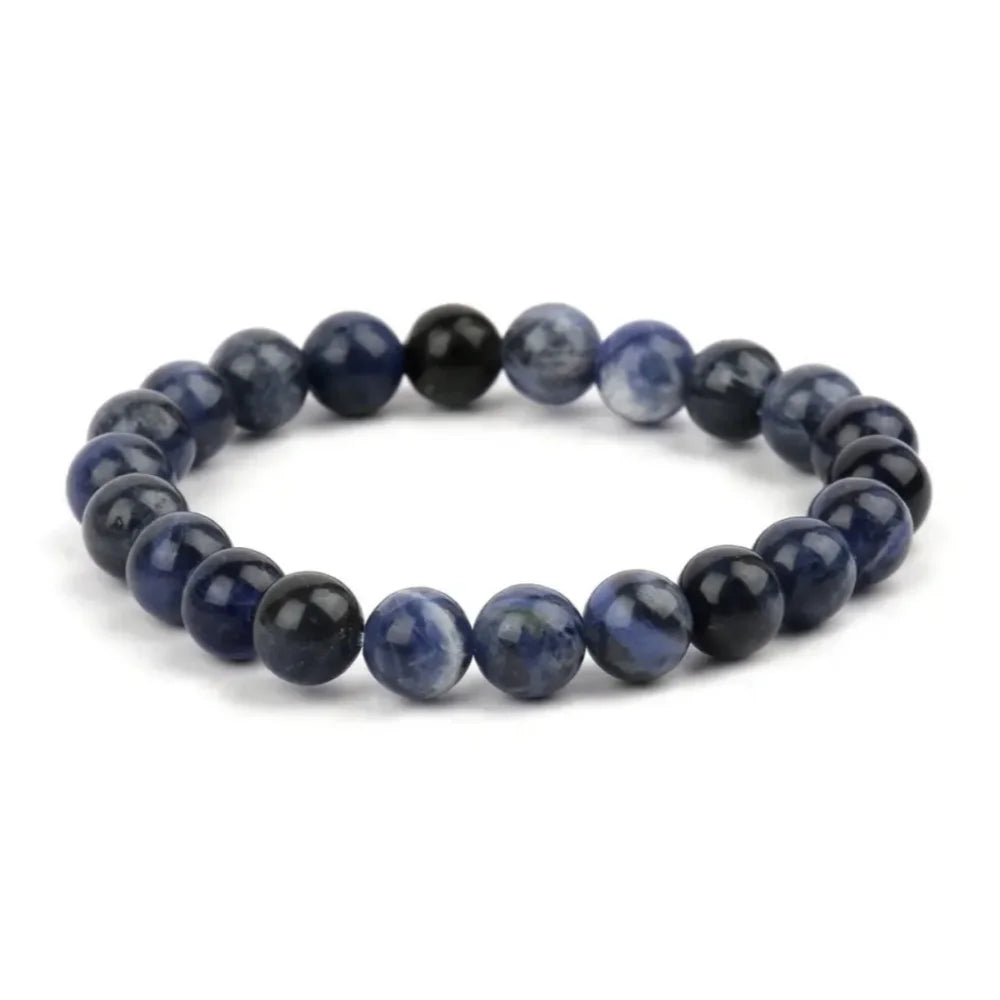 Natural Stone Round Beads Bracelet Rose Quartz Chakra Healing Crystal Elastic Stretch Bangle For Women Men Jewelry Gift