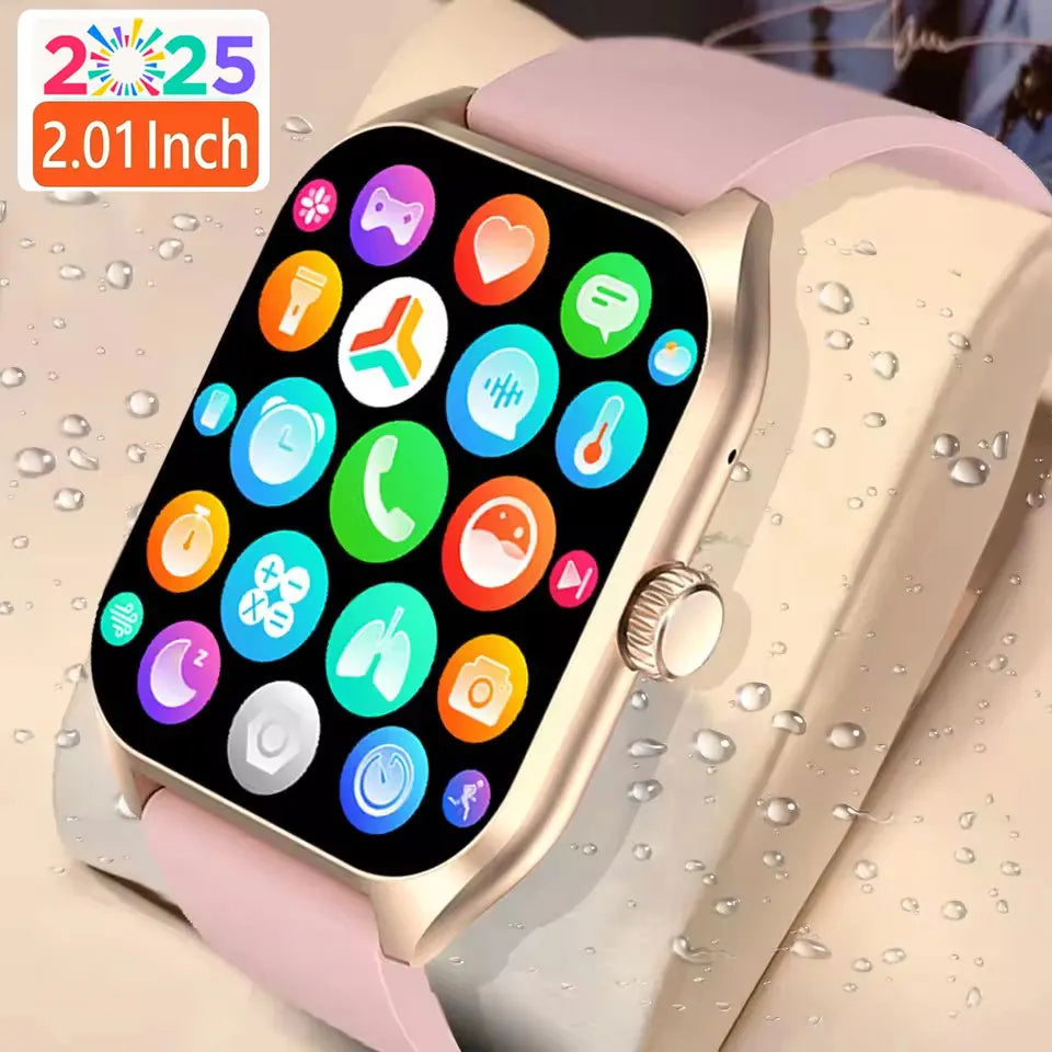 Women SmartWatch Men 2.01 Amoled Phone Call Diy Watch Face Sport Fitness Tracker Heart Rate Smart Watch Waterproof