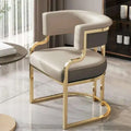 Luxury golden Dining Chairs wrought Iron Backrest Armchair Kitchen Modern Dining Room Furniture Home Bedroom Salon Makeup Chair