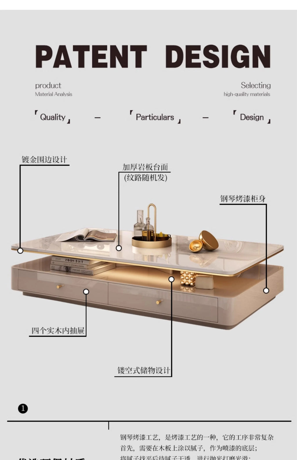 Italian Designer Aesthetic Coffee Table Modern Drawer Unique Luxury Coffee Table Living Room Stolik Kawowy Salon Furniture Home