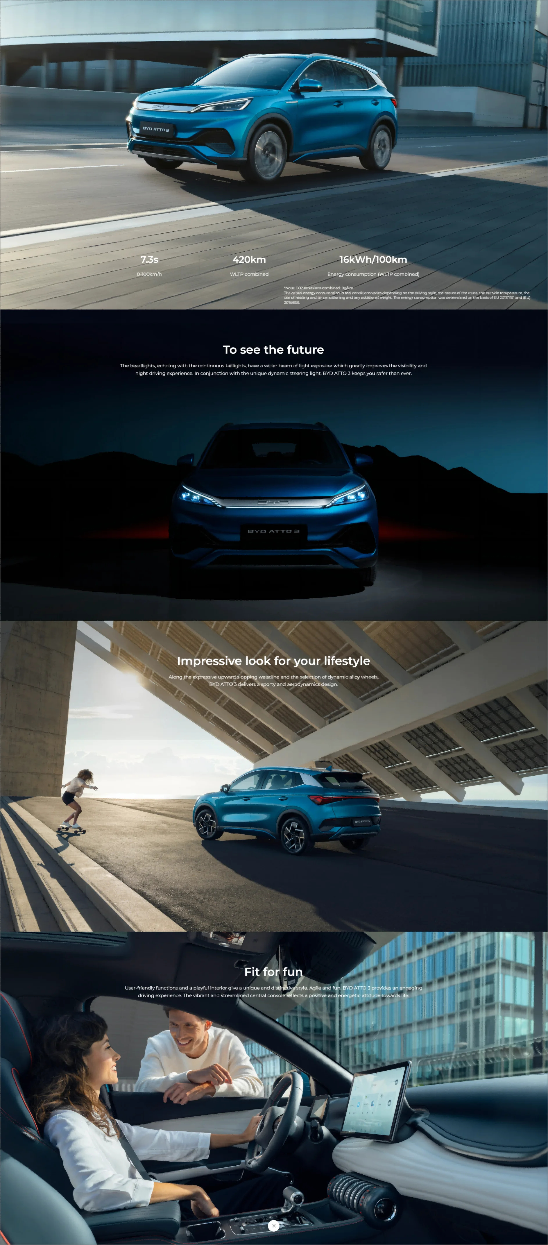 Professional Factory Direct Sale Low Price for Byd Electric Car 2023 New Model Pure Electric Compact Vehicle Yuan Plus Atto3