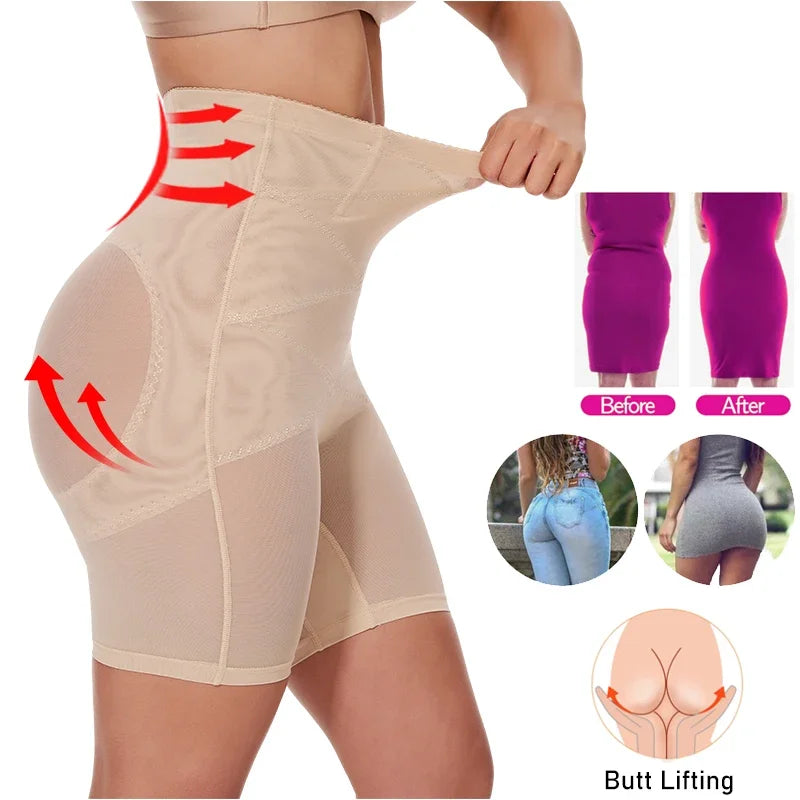 High Waisted Tummy Control Butt Lifter Body Shaper Panties Waist Trainer Thigh Slimmer Female Sexy Hips Lifting Slim Shapewear