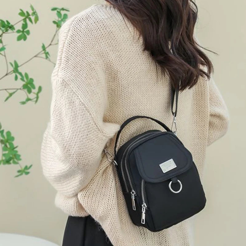Neutral style backpack for men and women, suitable for travel and photography, multi-layered pocket, cross-body bag