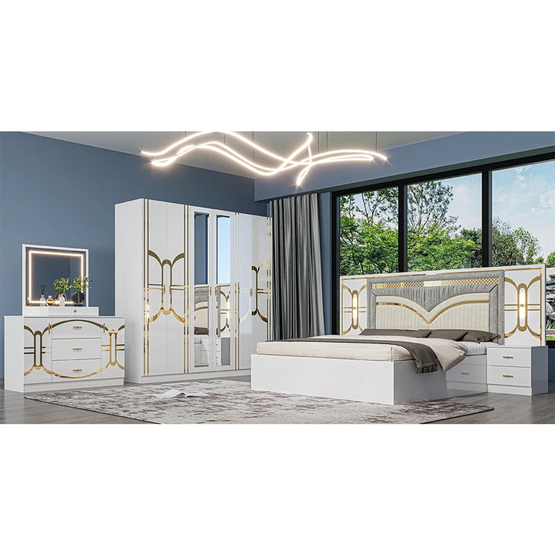 Simple Modern King Room Full Set Home Du Luxury Wood Frame Bedroom Furniture Set