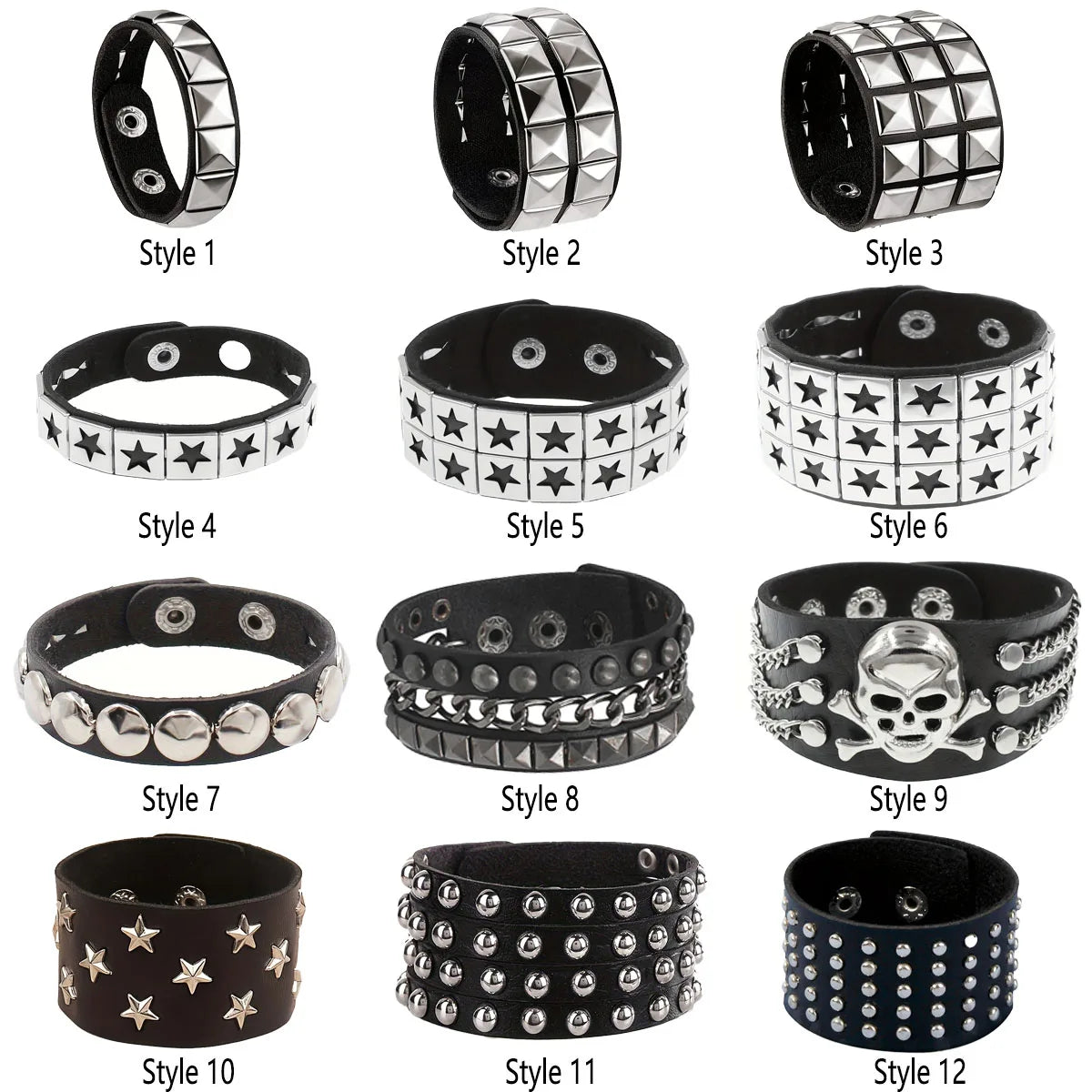 Fashion Gothic Punk Retro Multi Chain Street Dance Bracelet For Cosplay Party Birthday Lovers Gifts