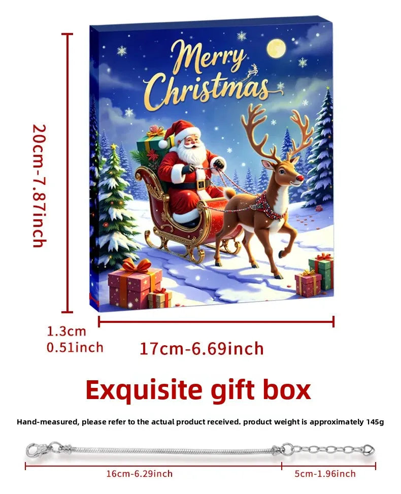 Themed 24-Bead Strand Bracelet Gift Box Blind Box DIY Jewelry Present Countdown Calendar Arrival Festival