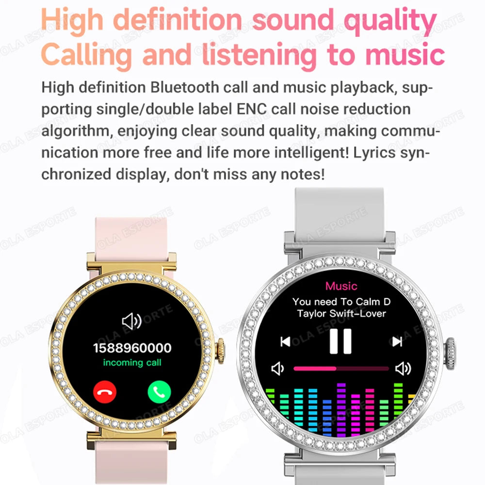 New ECG Monitor Smartwatches Bluetooth Call Heart Rate Blood Pressure/Oxygen Sleep Monitor Waterproof Sports Smart Watch Women