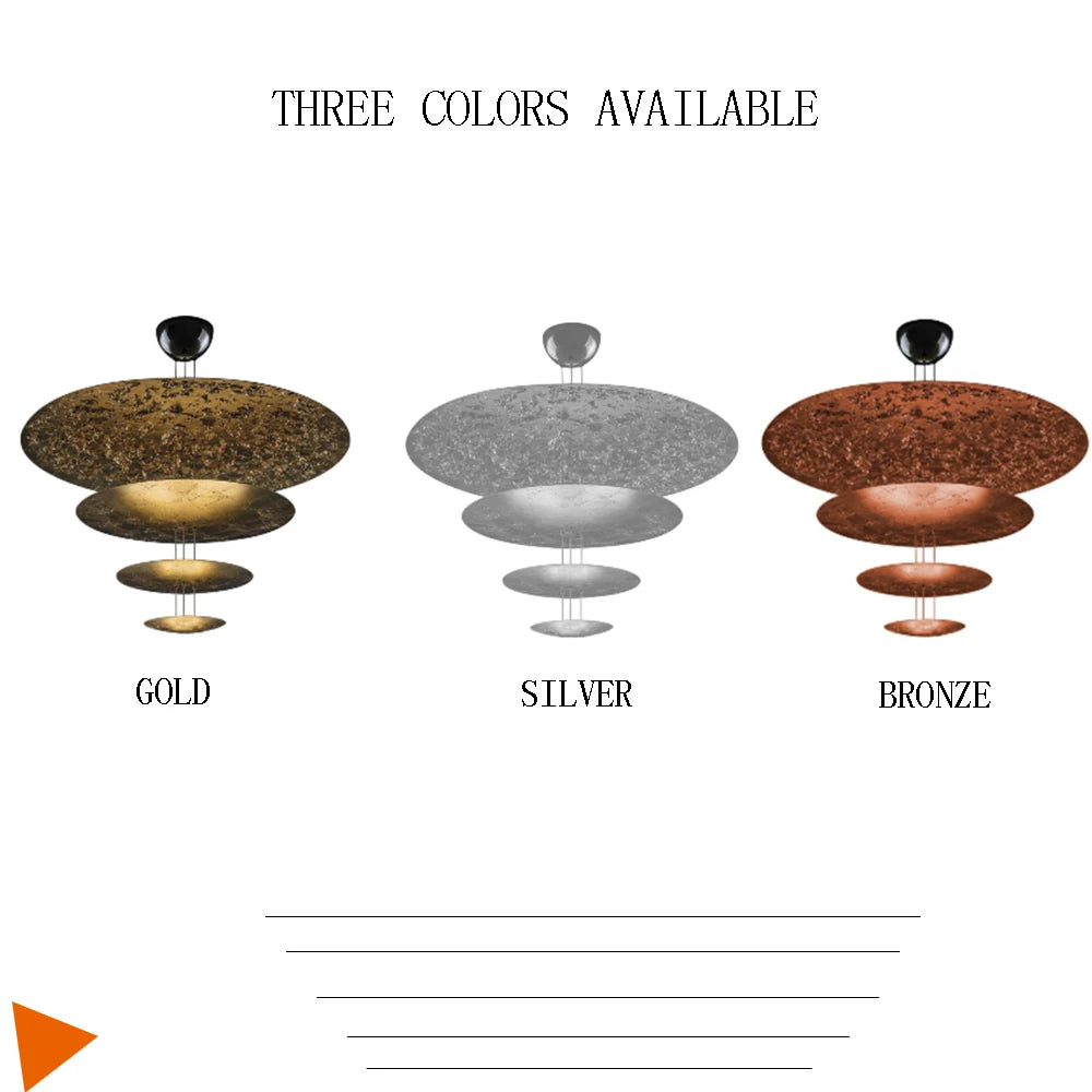 Machine Dela Luce Pendant Lamp Luxury Gold Ceiling Chandelier For Villa Living Room Restaurant LED Dining Room Disc Chandelier