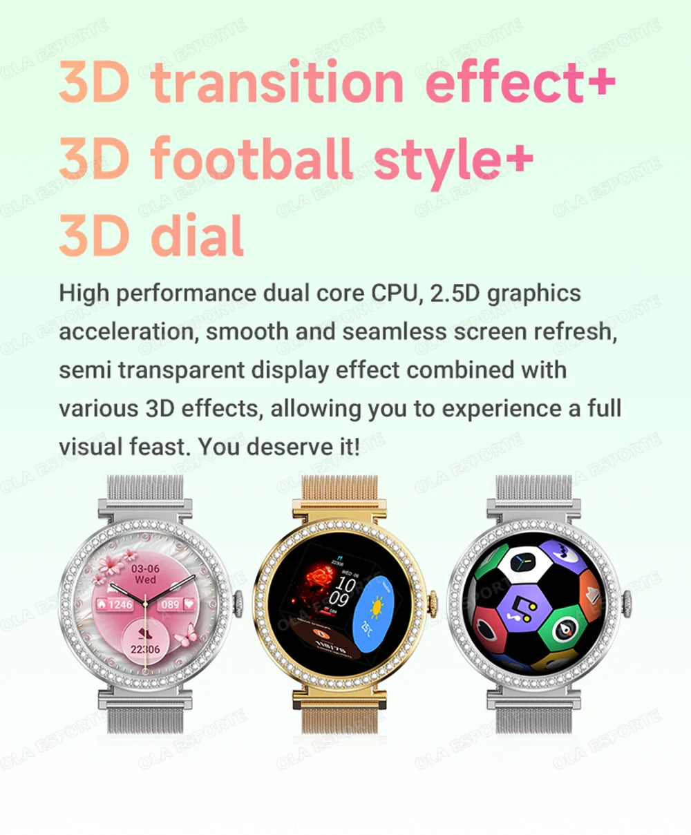 New ECG Monitor Smartwatches Bluetooth Call Heart Rate Blood Pressure/Oxygen Sleep Monitor Waterproof Sports Smart Watch Women