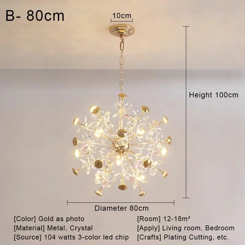 Modern Crystal Led Ceiling Pendant Lamps Home Decoration Hanging Light Fixture Dining Room Bedroom Living Room Chandelier Lustre