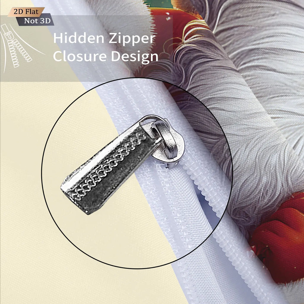 3pcs Merry Christmas Santa Claus print coreless bedding set multiple size bedrooms bedding holiday decorations, machine washable