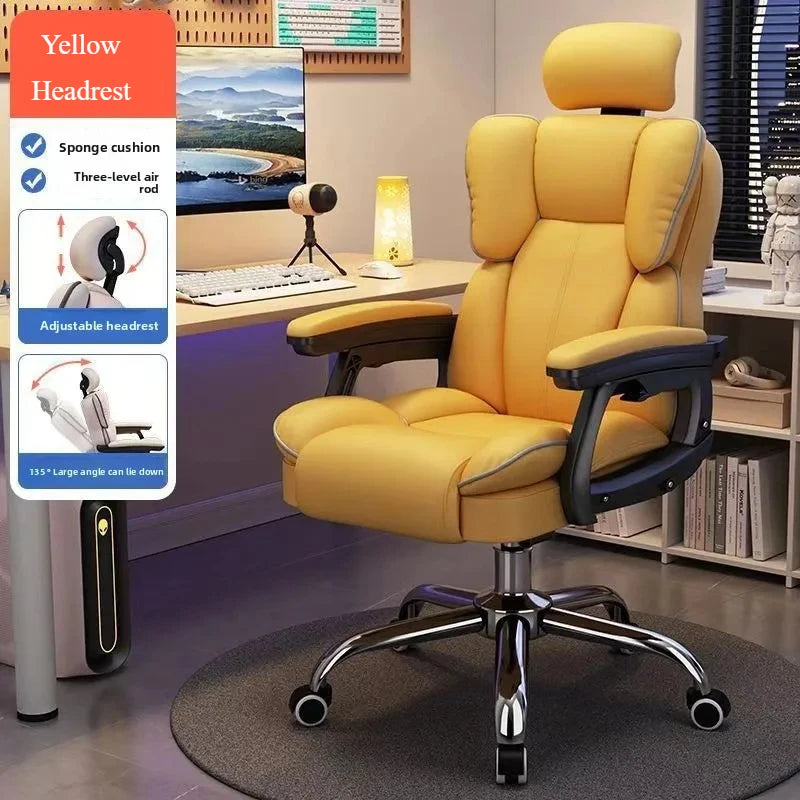 Computer Chair Reclining Comfortable Sedentary Gaming Chair Backrest Sofa Chair Desk Dormitory Live Study Swivel Chair Furniture