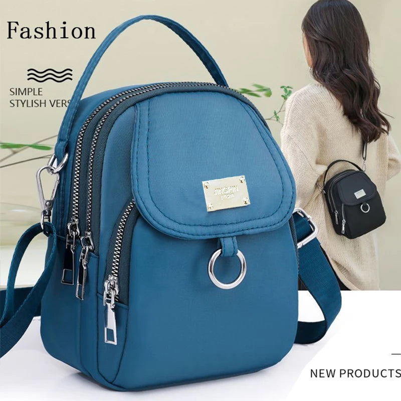 Neutral style backpack for men and women, suitable for travel and photography, multi-layered pocket, cross-body bag