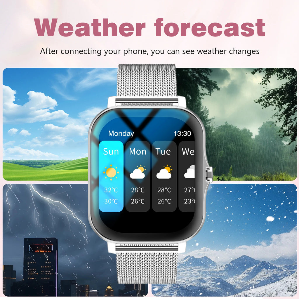 Smartwatch, Wireless Talk/Dial, Multi-Sport Mode for Men and Women, Compatible with IPhone/Andriod