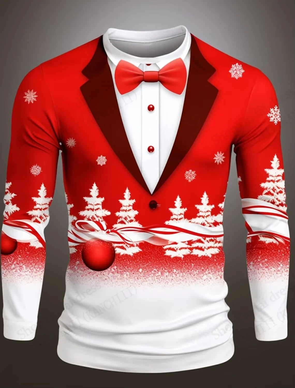 Merry Christmas Santa Claus 3d Print Graphic T-shirt Men Women Fashion Long Sleeve T-shirts Christmas Tree Tops Tees Gift New