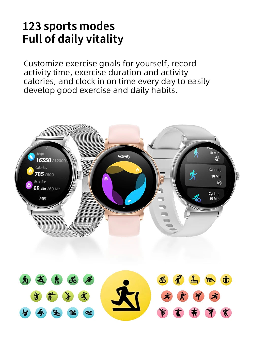 LIGE Ultra-thin Smart Watch Ladies Bluetooth Call Custom Dial Sport Heart Rate Health Tracking Watch Waterproof Women Smartwatch