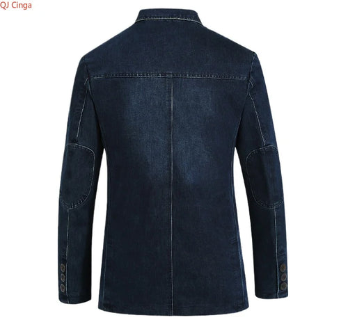 2026 New Men's Army Green Long-sleeve Suit Jacket, Blue Denim Coats, Black and Khaki Blazers, New 2026.