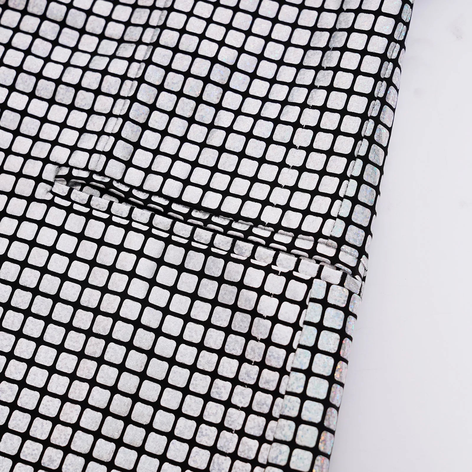 Men's New Cool Performance Set, Sequin Gold Stamping Business Casual Two-piece, One-row Two-button Slim-fit Blazer + Trousers