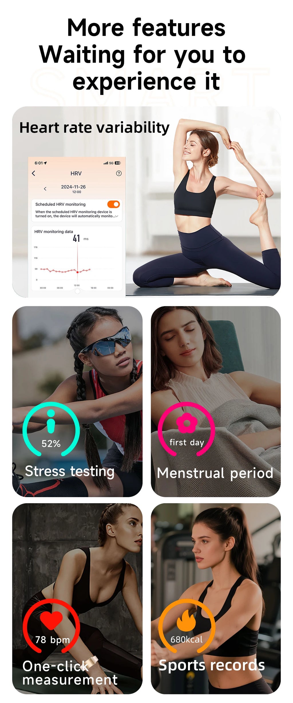 LIGE No Screen Smart Watch Woman Sports Outdoors Fitness Heart Rate Monitor 1ATM Waterproof New Smartwatch For Andrio IOS 2025