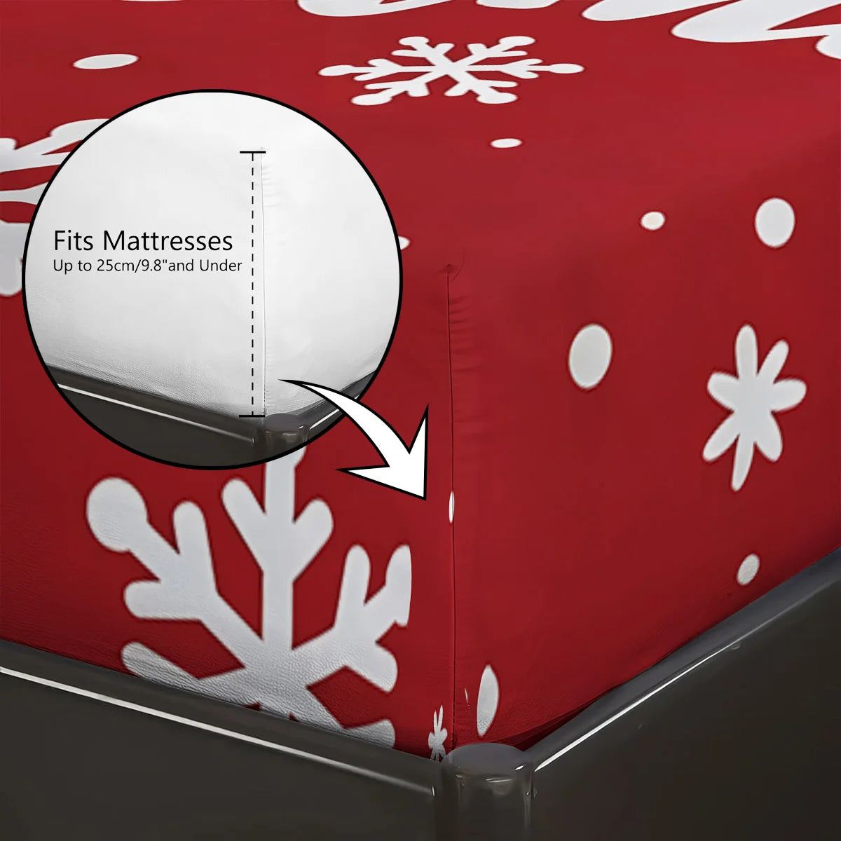 3pcs Merry Christmas red print coreless Fitted Shee set multiple size soft bedcover bedroom bedding decorations machine washable