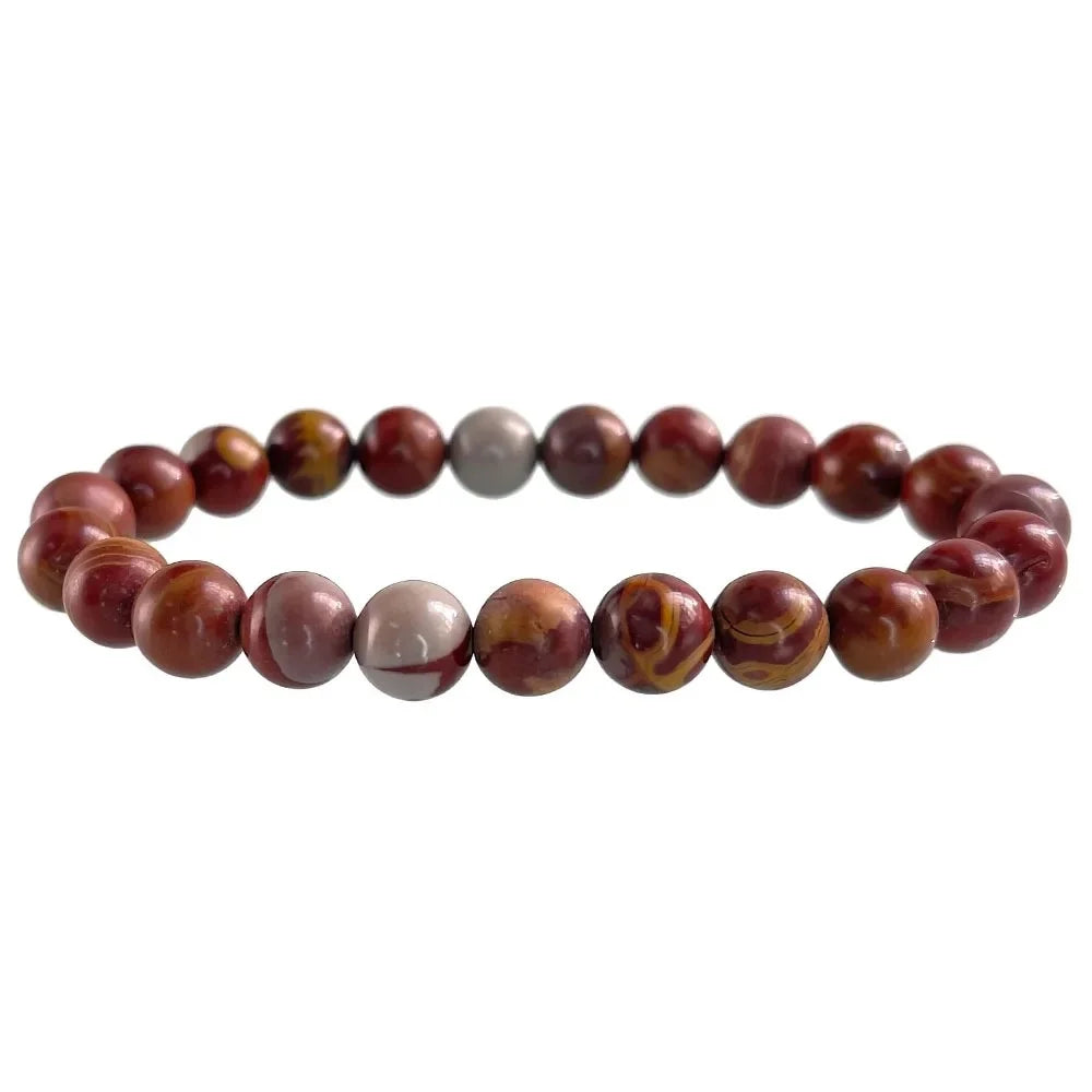 Natural Stone Round Beads Bracelet Rose Quartz Chakra Healing Crystal Elastic Stretch Bangle For Women Men Jewelry Gift