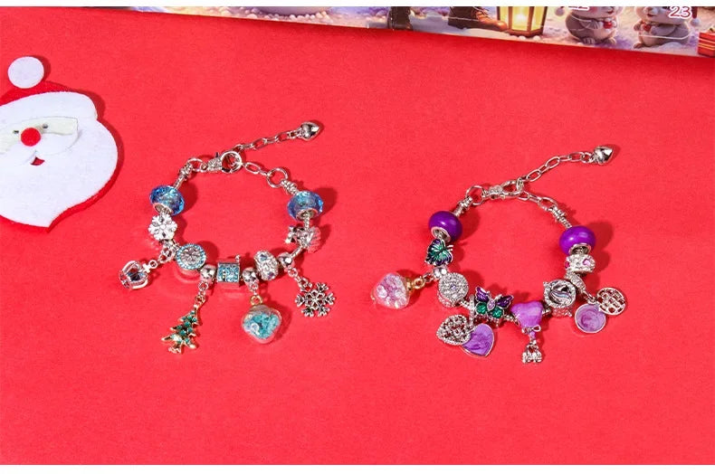 Themed 24-Bead Strand Bracelet Gift Box Blind Box DIY Jewelry Present Countdown Calendar Arrival Festival