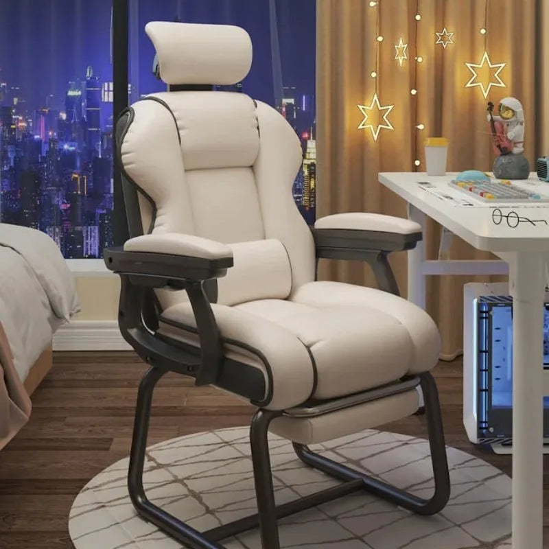 Leisure Gaming Adjustable Ergonomics Office Chair Bow-shaped Chair Home Comfortable Sitting Desk Silla Gamer Office Furniture