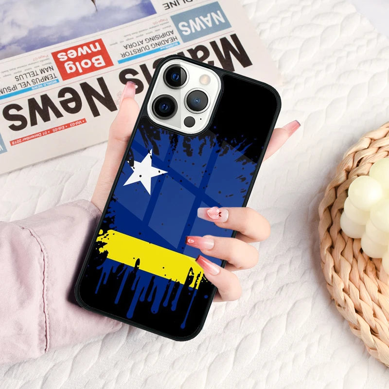 Curacao flag Phone Case For iPhone 17 Air 16e 15 14 13 12 11 Pro Max Plus Magsafe Wireless Magnetic Cover