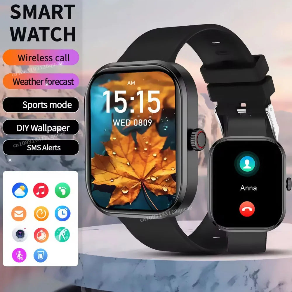Multifunctional Smart Watch Men Women Bluetooth Connected Phone Music Fitness Sports Bracelet Sleep Monitor Smartwatch 2026 New