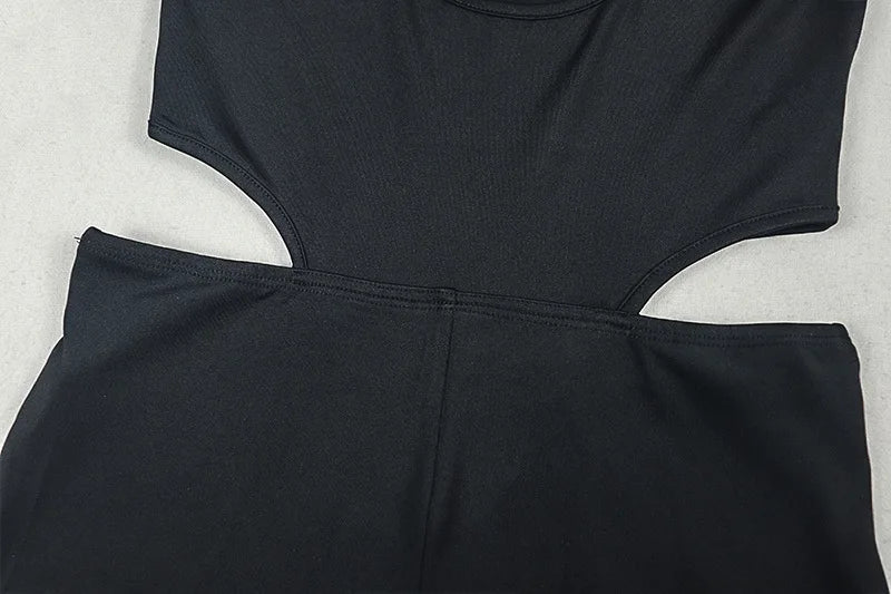 Waistless Jumpsuit Women Sexy Backless Sleeveless Summer Solid Stretch Skinny Midnight Activity Workout Slim Overalls