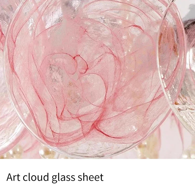 French Round  Murano Glass Chandelier led Pearl lamp for Living Dining Room Bedroom Kitchen Hanging Lamps indoor Hanging lamp