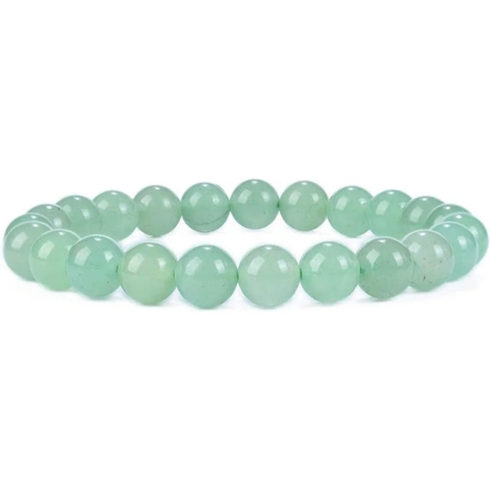 Natural Stone Round Beads Bracelet Rose Quartz Chakra Healing Crystal Elastic Stretch Bangle For Women Men Jewelry Gift