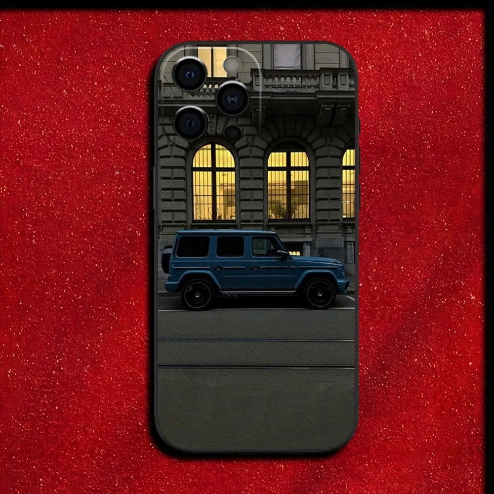 Sport Car M-Mercedes Phone Case For iPhone 16,15,14,13,12,11,Pro,XS,Max,XR,Plus,Mini Soft Black Cover